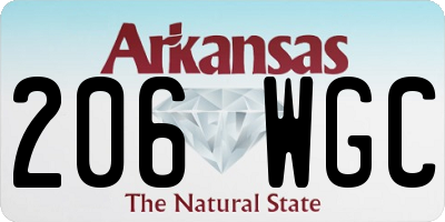 AR license plate 206WGC