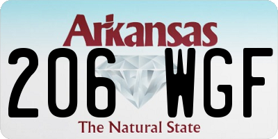 AR license plate 206WGF