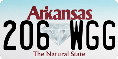 AR license plate 206WGG