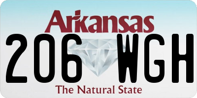 AR license plate 206WGH
