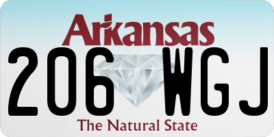 AR license plate 206WGJ