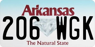 AR license plate 206WGK