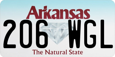 AR license plate 206WGL