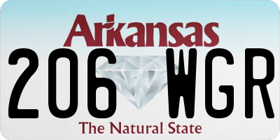 AR license plate 206WGR