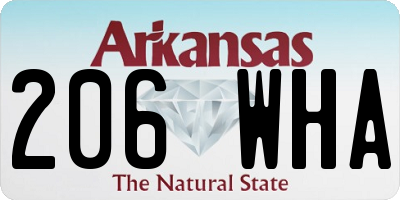 AR license plate 206WHA