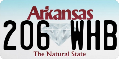 AR license plate 206WHB