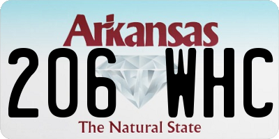 AR license plate 206WHC