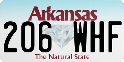 AR license plate 206WHF