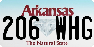 AR license plate 206WHG