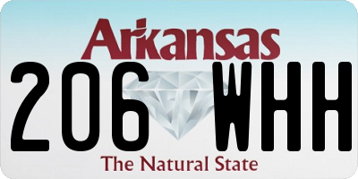 AR license plate 206WHH