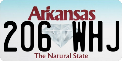 AR license plate 206WHJ