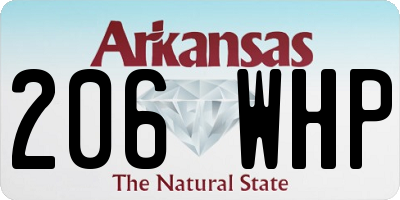 AR license plate 206WHP