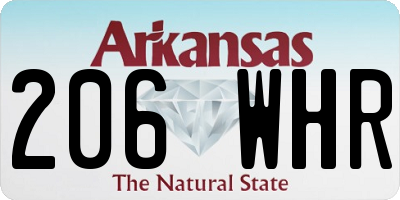 AR license plate 206WHR