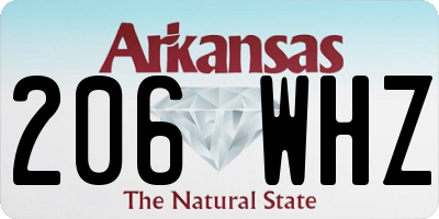 AR license plate 206WHZ