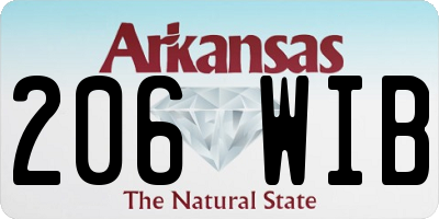 AR license plate 206WIB