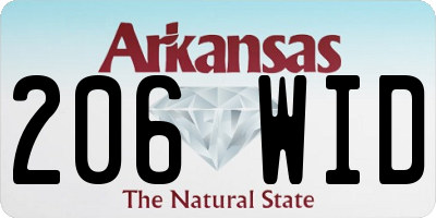AR license plate 206WID