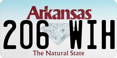 AR license plate 206WIH