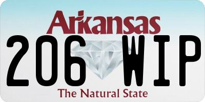 AR license plate 206WIP