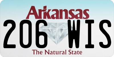 AR license plate 206WIS