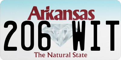 AR license plate 206WIT