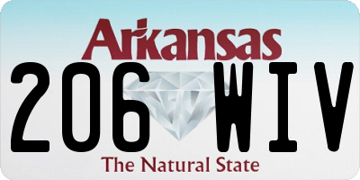 AR license plate 206WIV