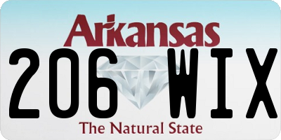 AR license plate 206WIX