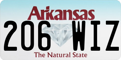 AR license plate 206WIZ