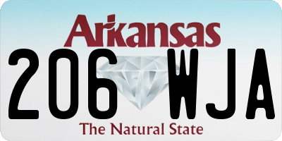 AR license plate 206WJA