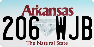 AR license plate 206WJB