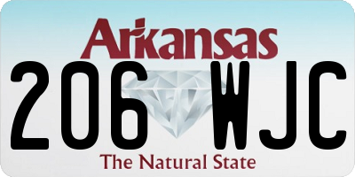 AR license plate 206WJC