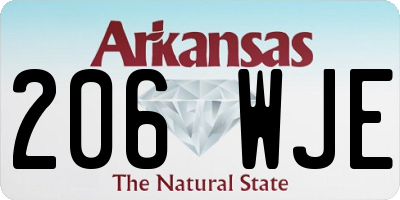 AR license plate 206WJE