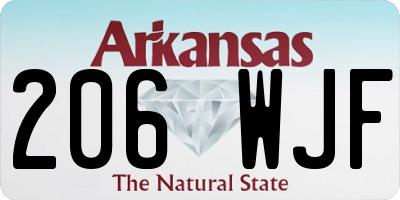 AR license plate 206WJF