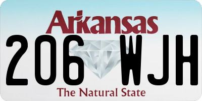 AR license plate 206WJH
