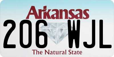 AR license plate 206WJL