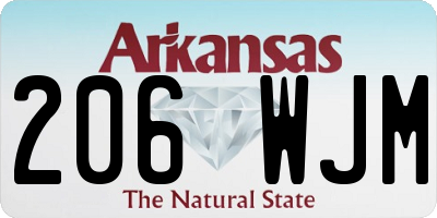 AR license plate 206WJM