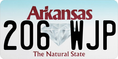 AR license plate 206WJP