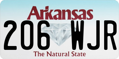AR license plate 206WJR