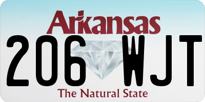 AR license plate 206WJT