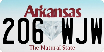 AR license plate 206WJW