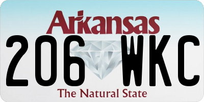 AR license plate 206WKC