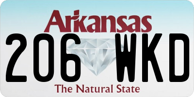 AR license plate 206WKD