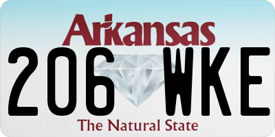 AR license plate 206WKE