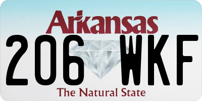 AR license plate 206WKF