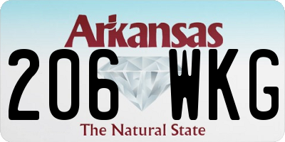 AR license plate 206WKG