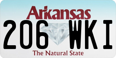 AR license plate 206WKI