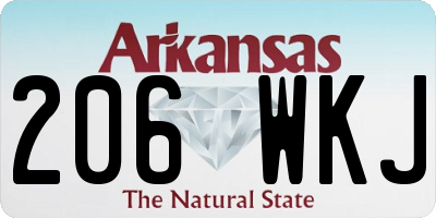 AR license plate 206WKJ
