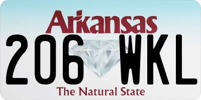 AR license plate 206WKL