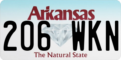AR license plate 206WKN