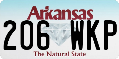 AR license plate 206WKP