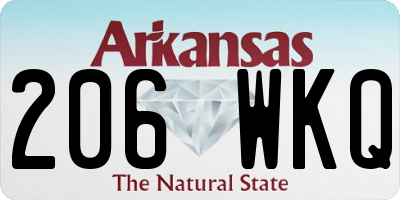 AR license plate 206WKQ